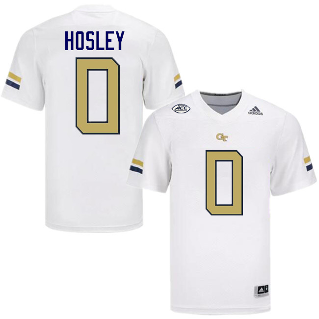 Malachi Hosley Georgia Tech Jerseys,Georgia Tech Yellow Jackets College Football Uniforms-White